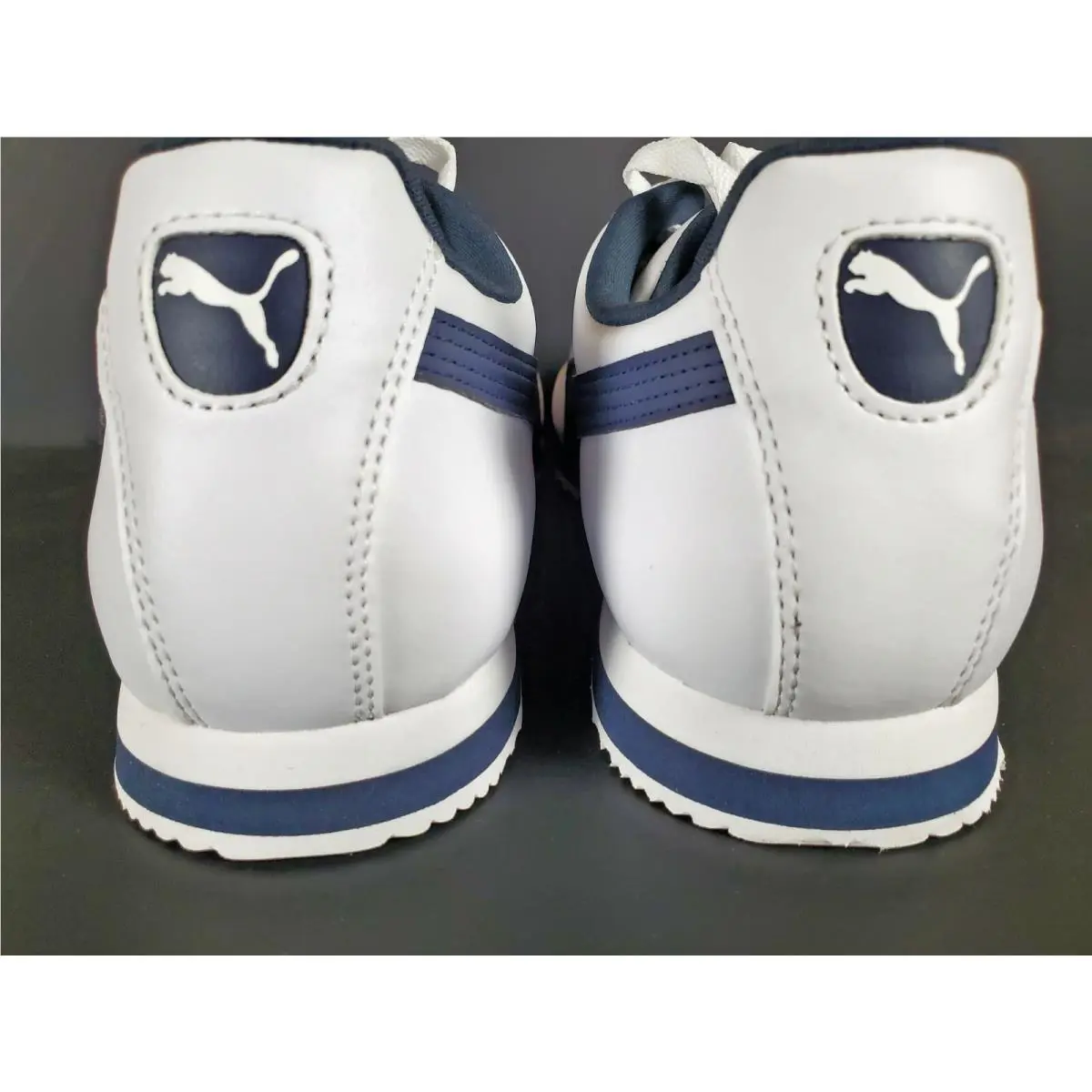 Puma shoes - Puma Roma - Roma - 353572 12 - White/Navy (UPC: 886376850094) 5
