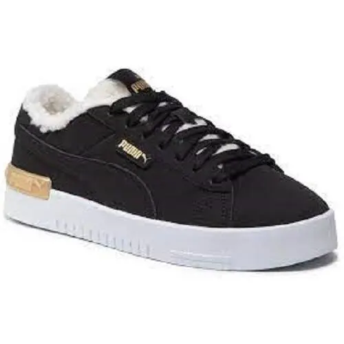 Puma Jada Teddy Sports Trainers Sneakers Women Shoes Black/white/gold Size 7 - BLACK/WHITE/GOLD