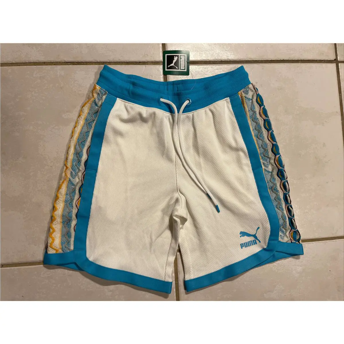 Puma clothing - Coogi Archive Tank Bermuda Sweat Shorts - 57812701 - Blue Atoll/White/Aqua (UPC: 191242713268) 0