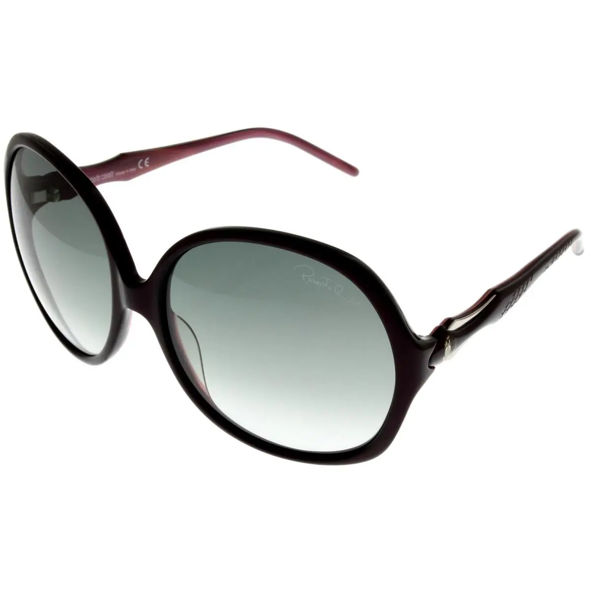 Roberto Cavalli Sunglasses Women Grey Purple Oversized Round RC657S6 83B