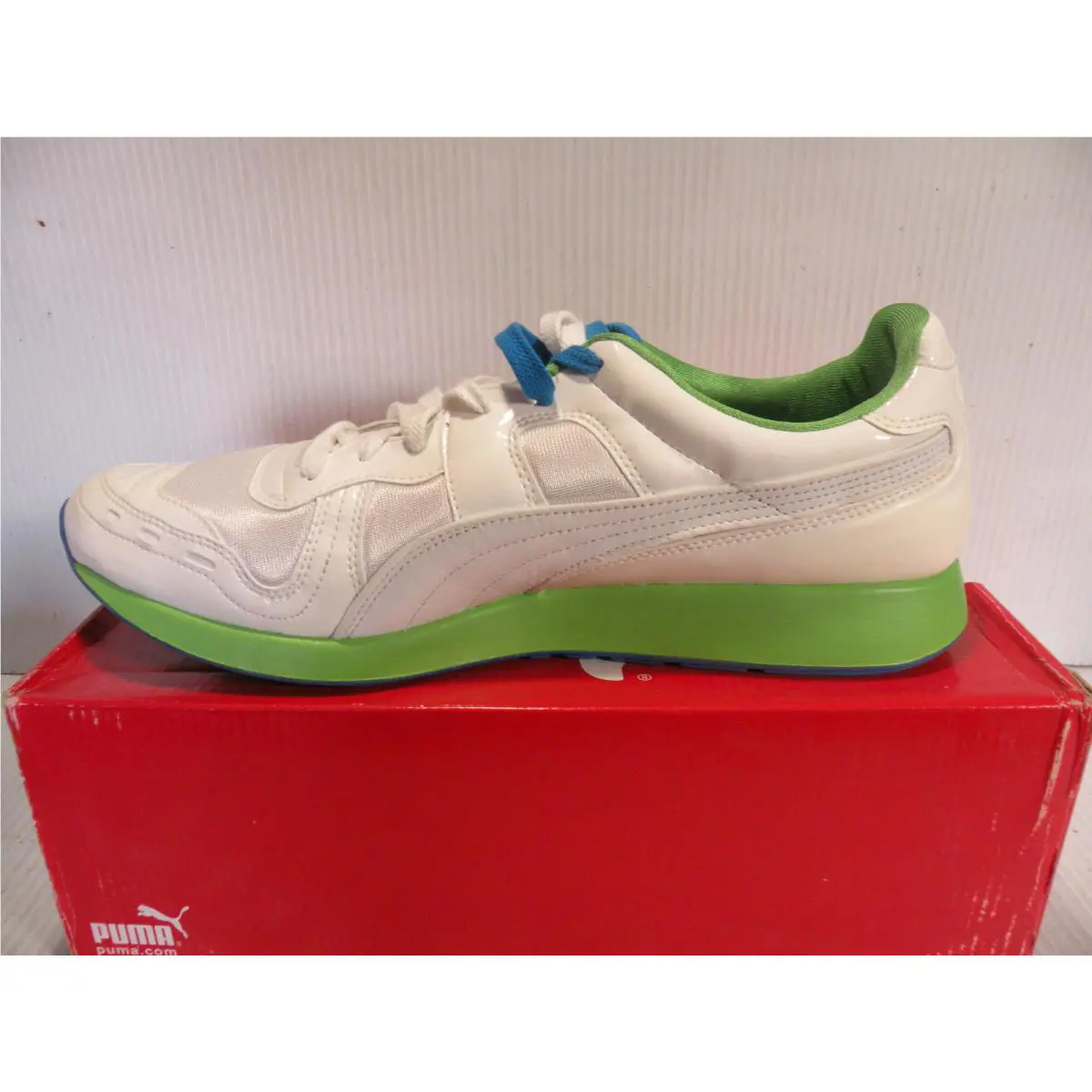 Puma shoes - Metallic White/Direct Blue-Poison Green 5