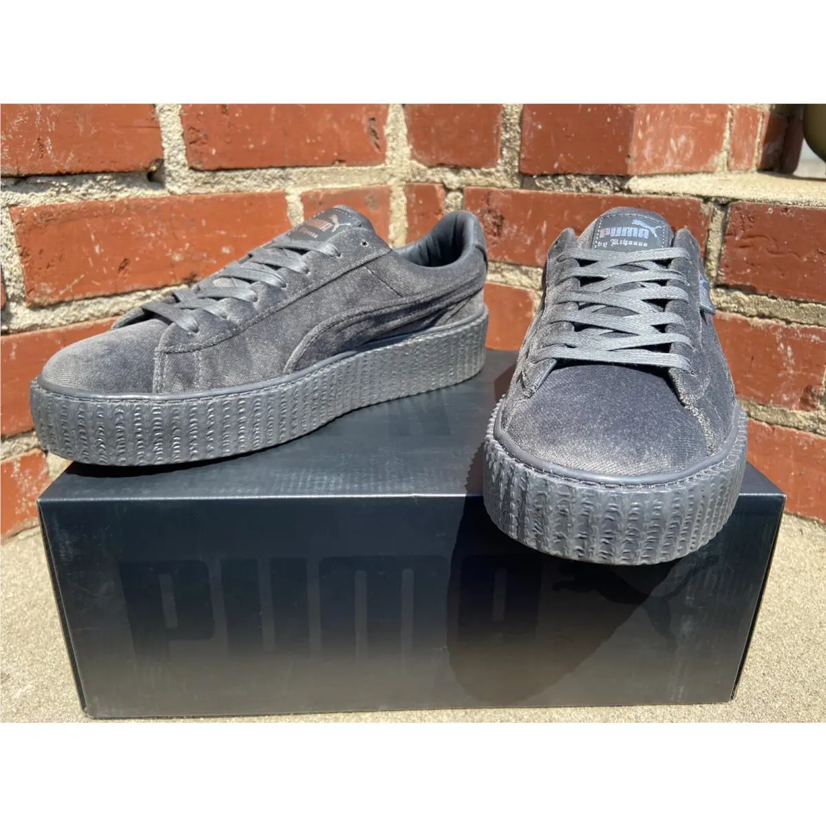 Puma shoes - Puma x Fenty Creeper Velvet - 364466 03 - Gray, Manufacturer`s: Glacier Gray (UPC: 190274876699) 1