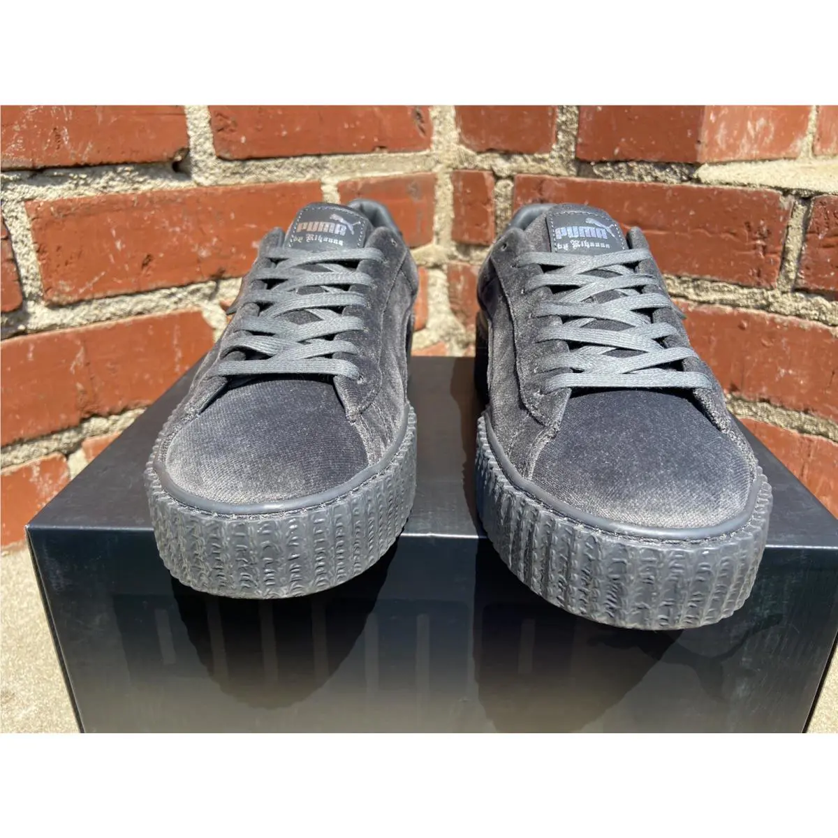 Puma shoes - Puma x Fenty Creeper Velvet - 364466 03 - Gray, Manufacturer`s: Glacier Gray (UPC: 190274876699) 3