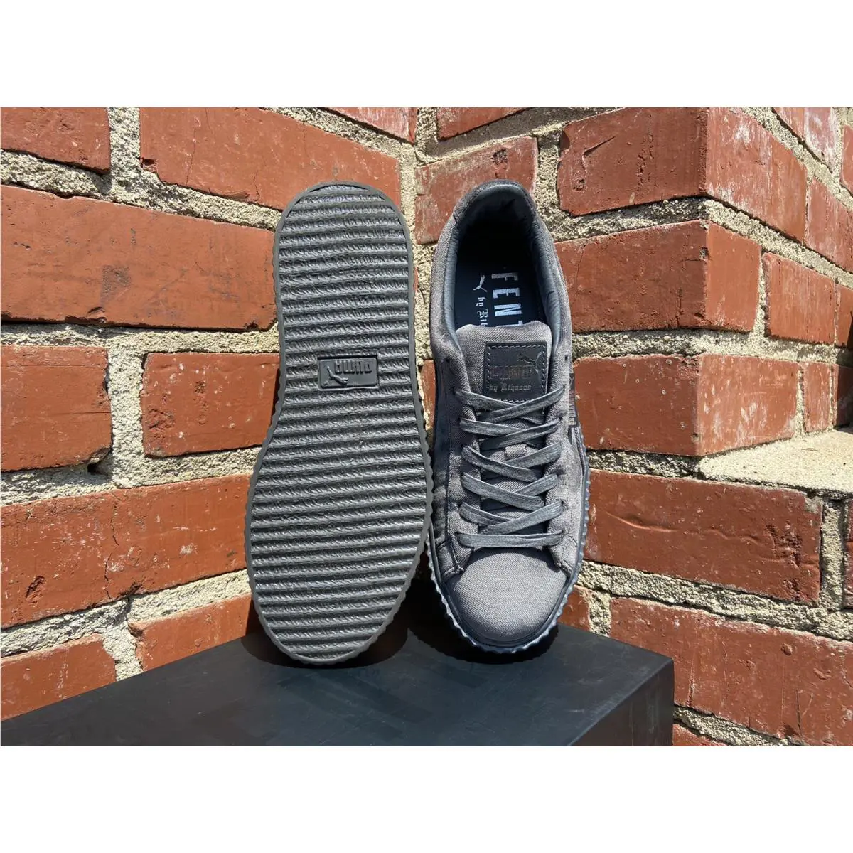 Puma shoes - Puma x Fenty Creeper Velvet - 364466 03 - Gray, Manufacturer`s: Glacier Gray (UPC: 190274876699) 5