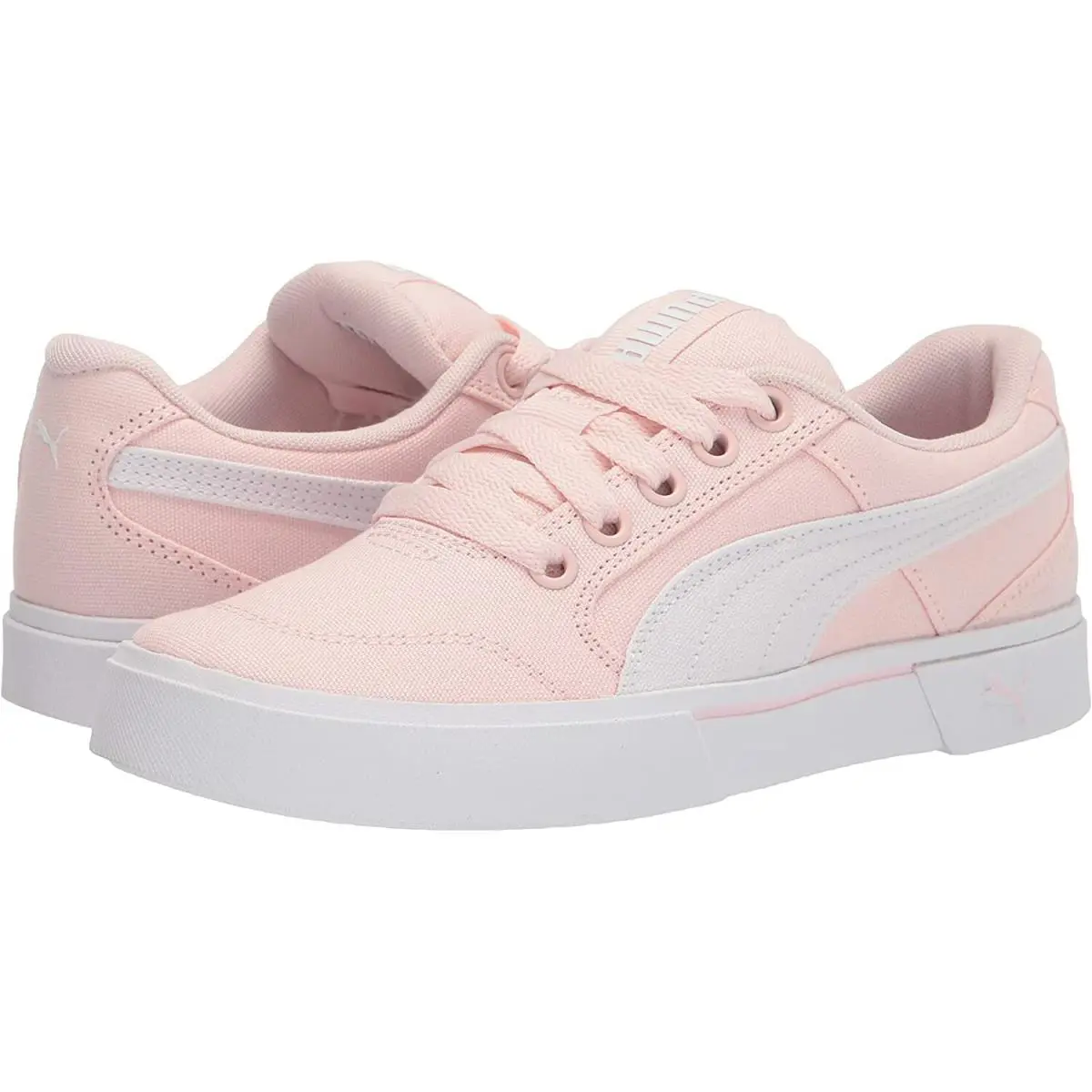 Puma C-rey Canvas Low Lace-up Casual Sneaker Women Shoes Size 10 Pink/white - Pink Dogwood-puma White