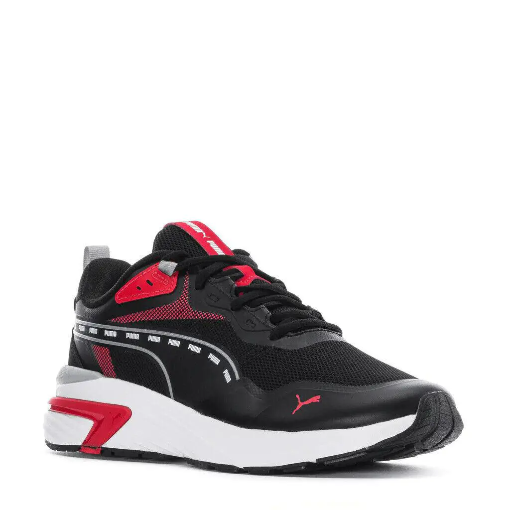 Puma Supertec Signature LO Running Trainer Sneaker Men Shoes Black Size 10.5 - Black/High Risk Red