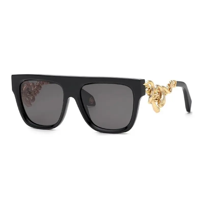 Roberto Cavalli Src014m Sunglasses Sun Glasses 0700 57mm Women Shiny Black/gold