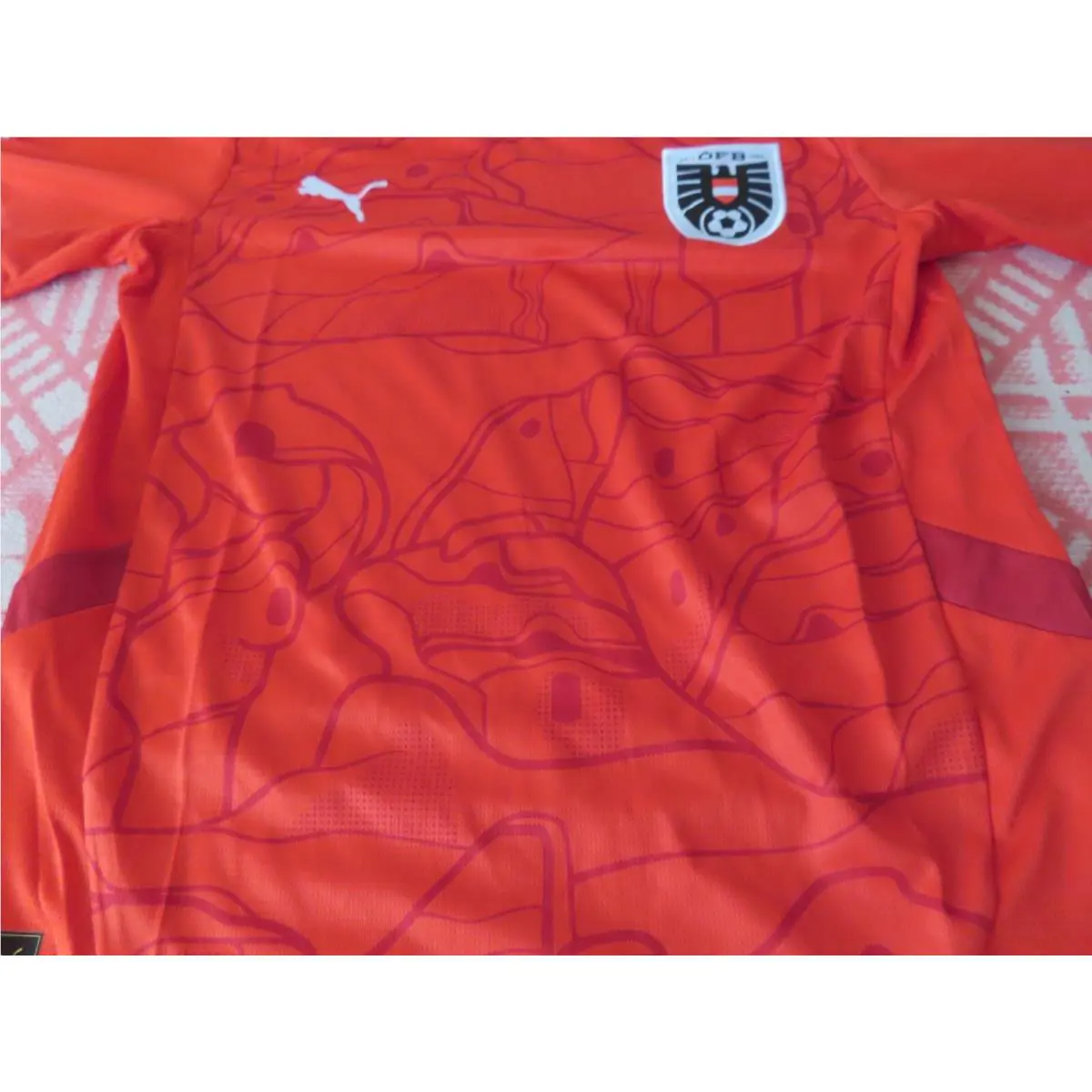 Puma clothing - Puma Ofb Crew Neck Short Sleeve Home Soccer Jersey Replica - Red 2