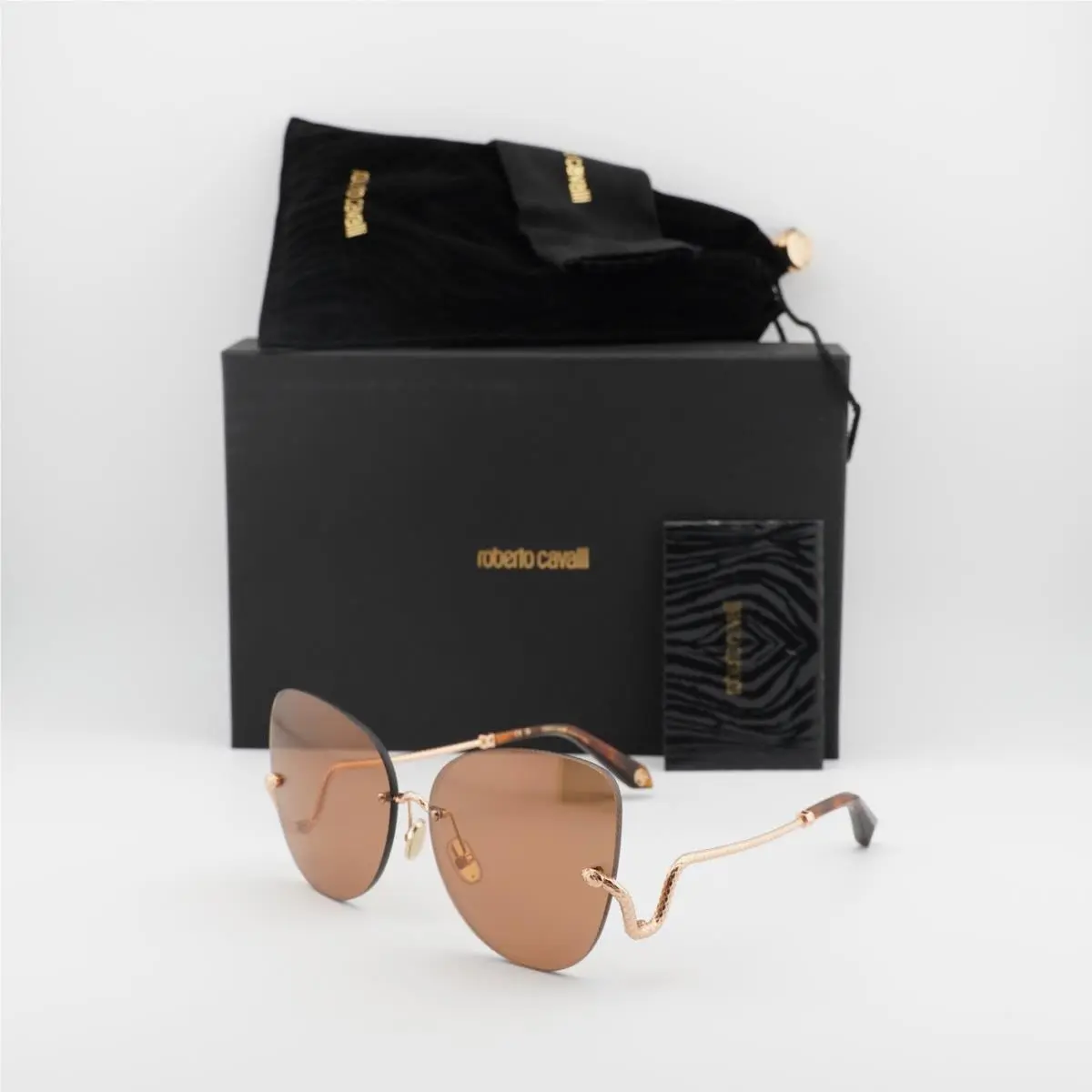 Roberto Cavalli SRC062 8FCX Copper Gold/brown 64-16-145 Sunglasses