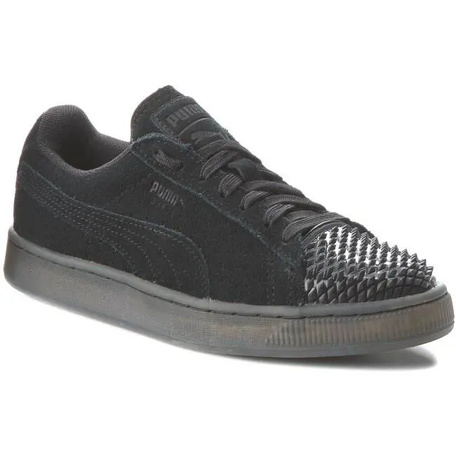 Puma Suede Jelly Spiked Trainer Low Sneakers Women Shoes Black Size 7.5 - BLACK