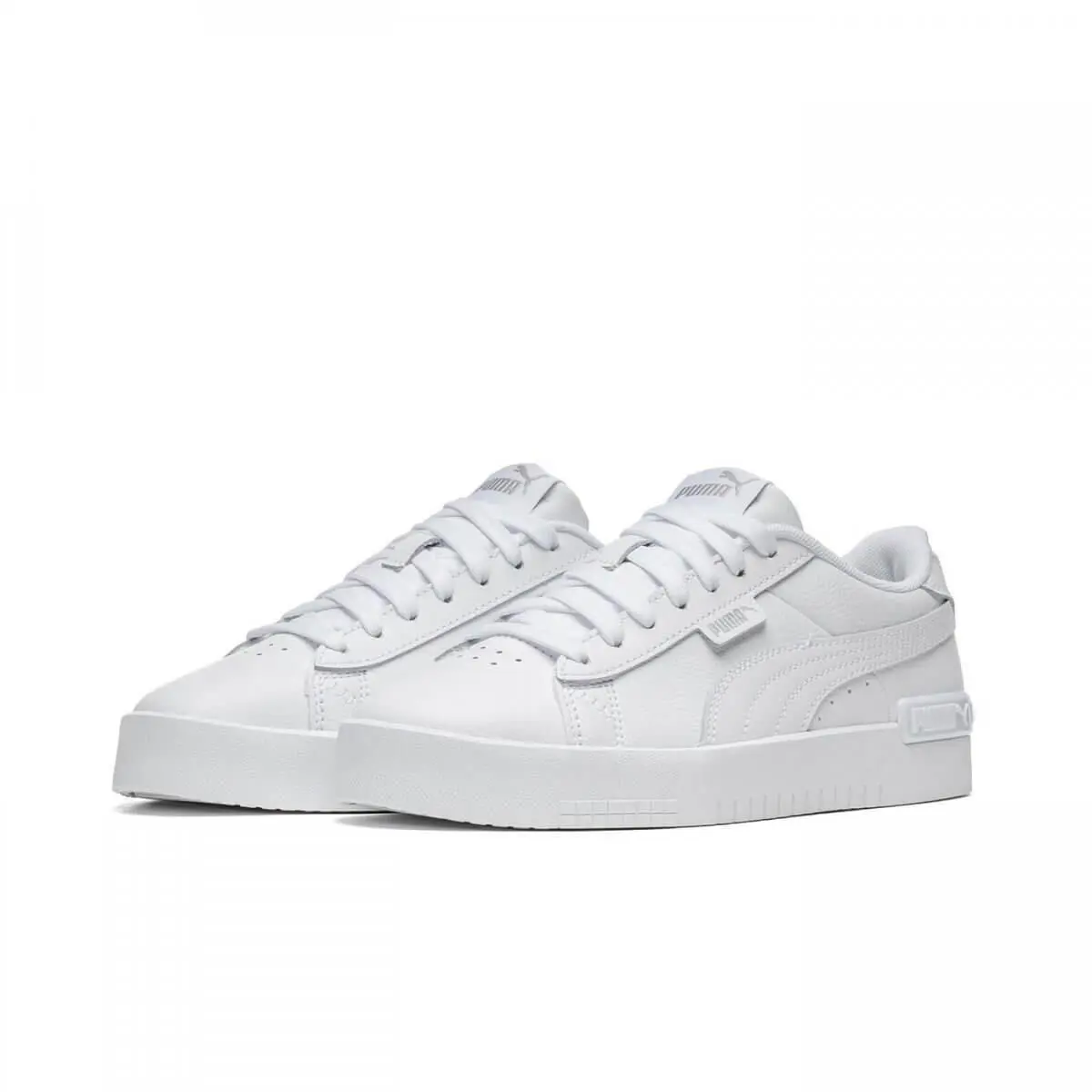 Puma Jada Low Sneaker Leather Unisex Men Size 7 = Women Size 8.5 White Shoes - White