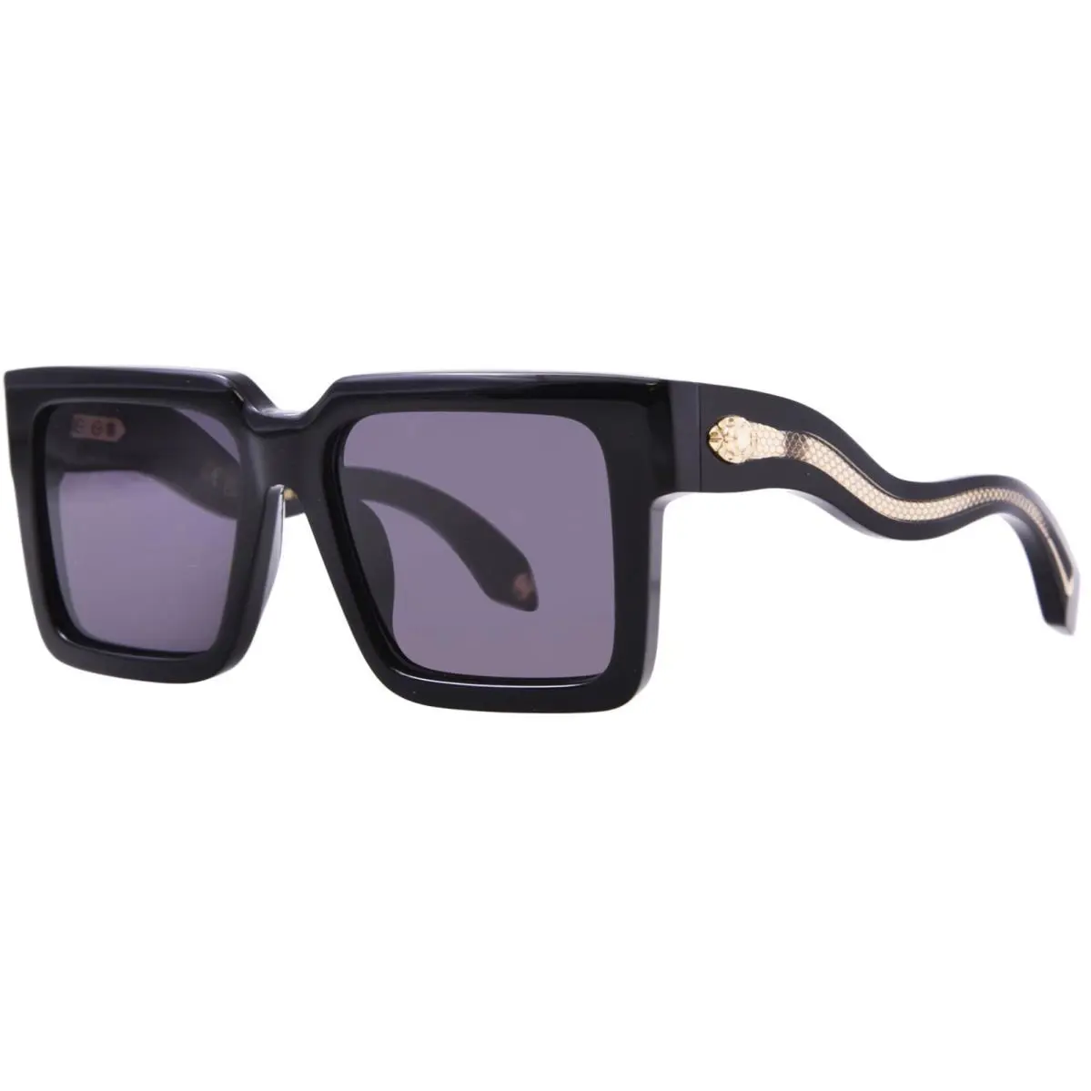 Roberto Cavalli SRC055 0700 Sunglasses Women`s Black/smoke Square Shape 55mm