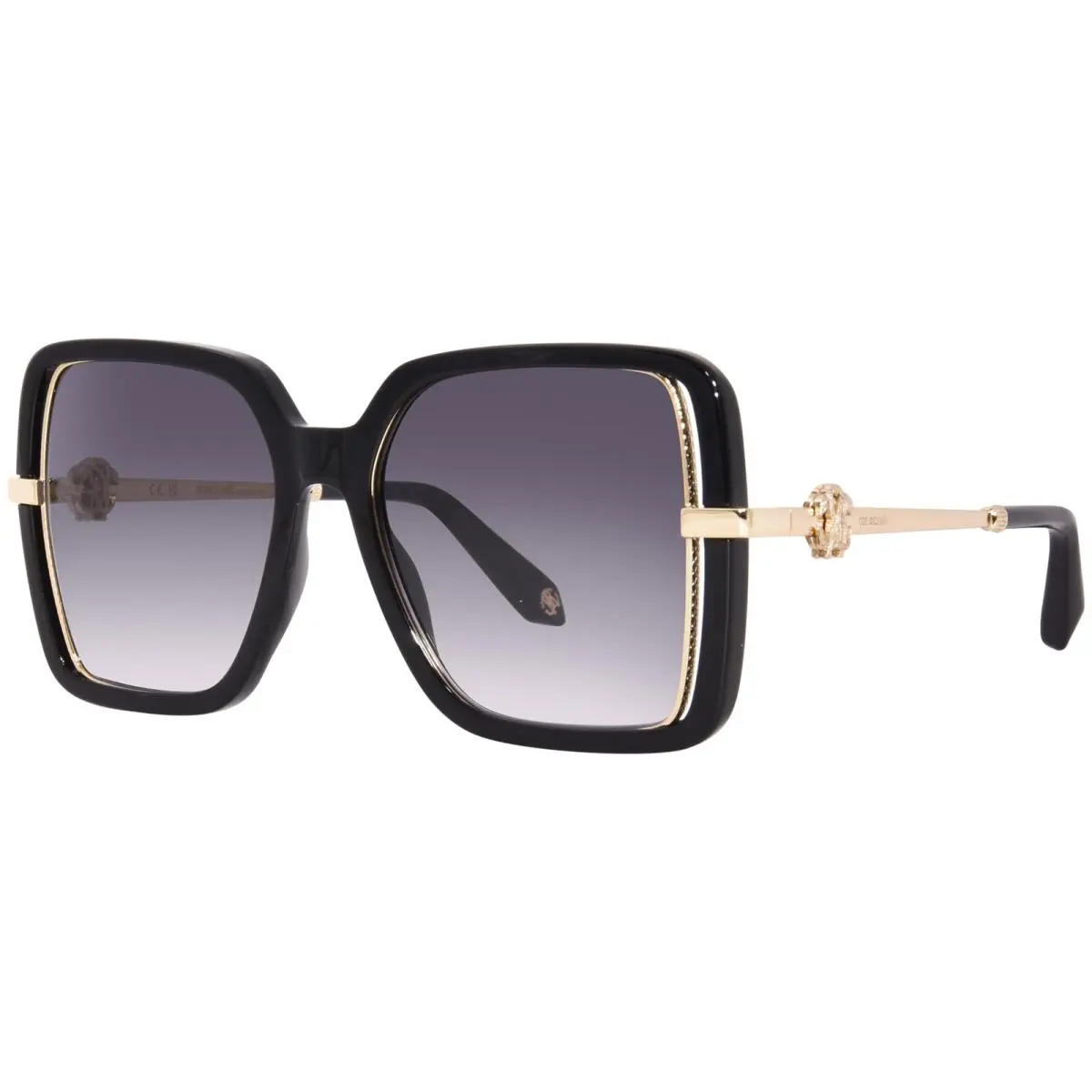 SRC007 0700 Sunglasses Women`s Black/grey Gradient Lenses 55mm by Roberto Cavalli