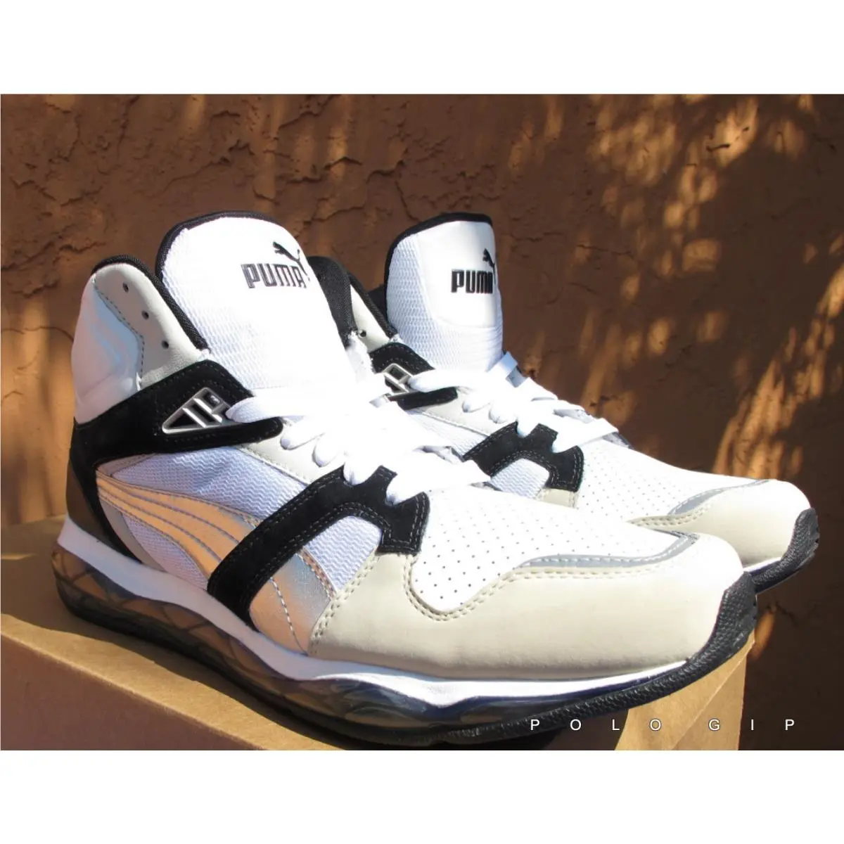 Men`s Puma XS 850 Tech LN Hi -oyster Gray/white/black - Size 12