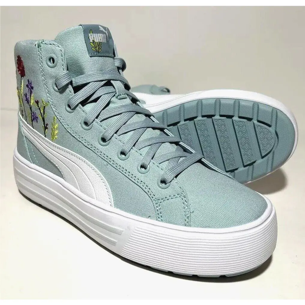 Puma shoes Basics - Blue - Turquoise Surf/White/Dewdrop 4