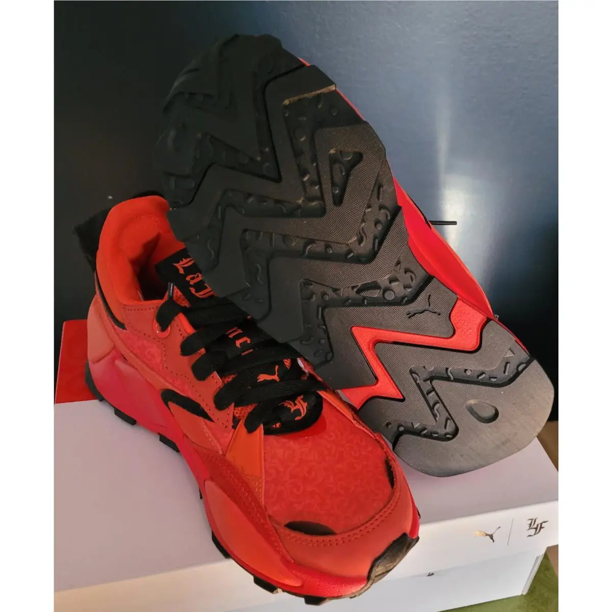 Puma shoes - PUMA x LAMELO BALL RS-XL POCKET LA FRANCE - For All Time Red-Dark Orange-PUMA Black (UPC: 196858237436) 2