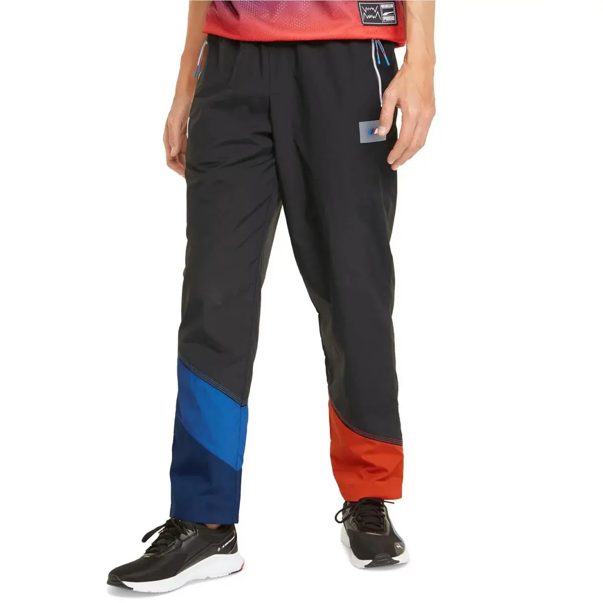Puma L131110 Mens Black/multi Bmw Woven Statement Pants Size S