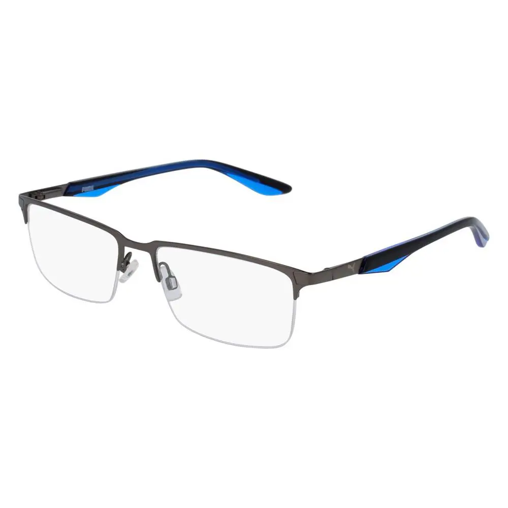 PU0064O Eyeglasses Men Blue Rectangle 54mm by Puma