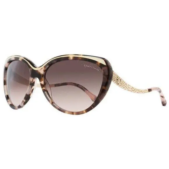 Roberto Cavalli Cateye Gold Brown Gradient Sunglasses Heze 898S 52F