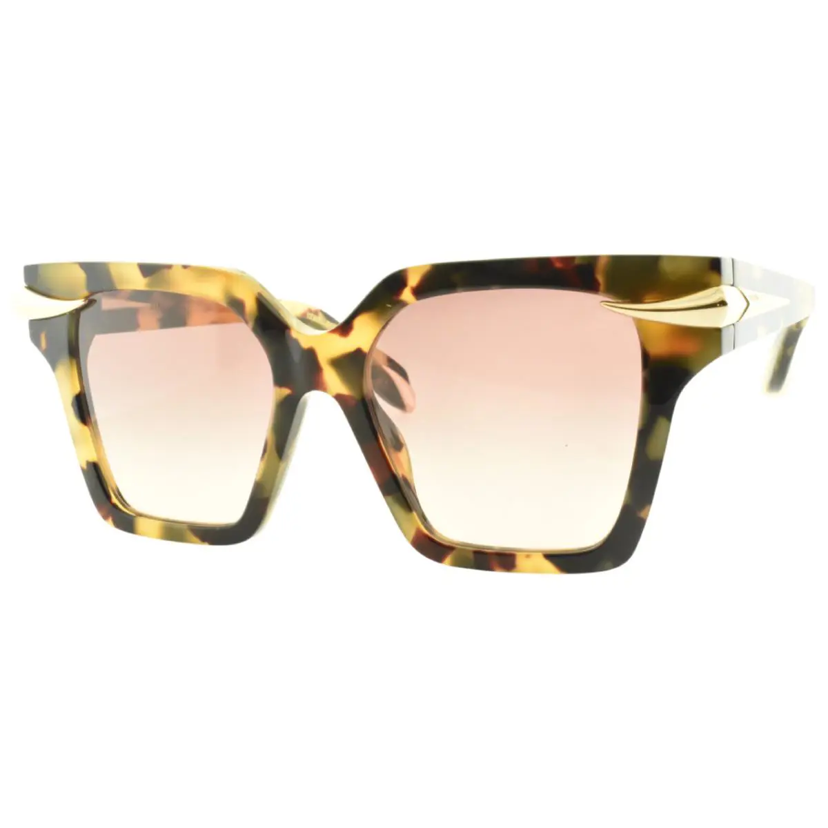Roberto Cavalli SRC002 0AGG Vintage Havana Square Full Rim Sunglasses
