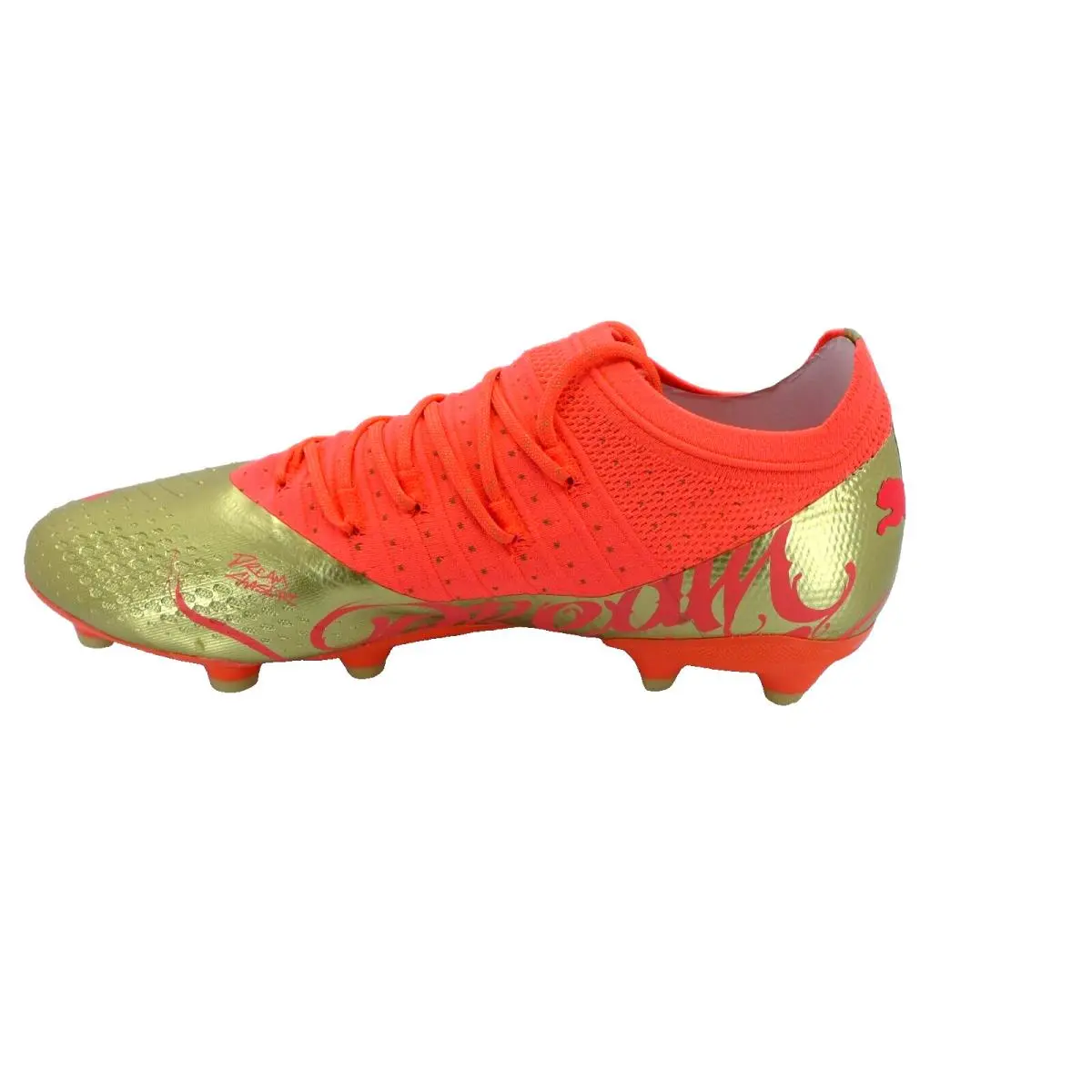 Puma Future Z 2.4 Njr FG AG Mens Fiery Coral Gold Soccer Cleats Size 13