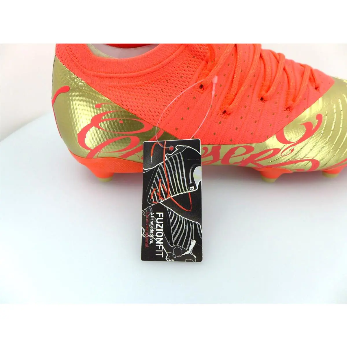 Puma shoes - Future Z 2.4 NJr - Future NJr - 107105 01 - Fiery Coral/Gold 1