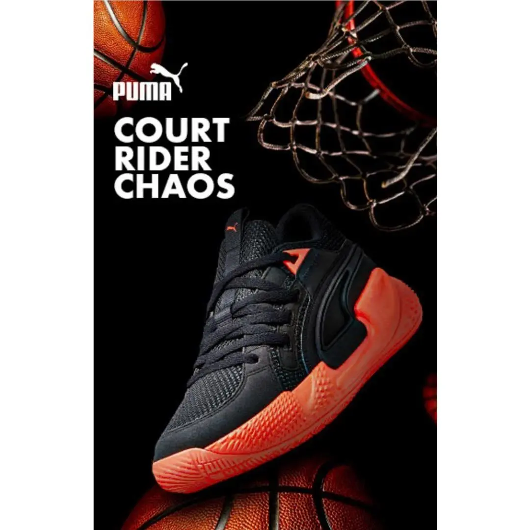 Puma shoes - Puma Court Rider Chaos Slash Basketball - 37805208 - Orange 0