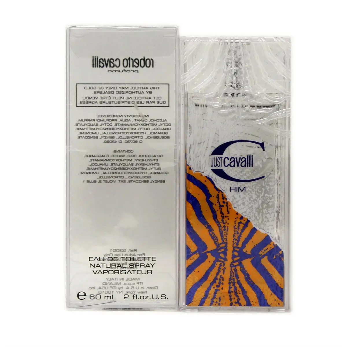 Roberto Cavall Just Cavalli Him Eau DE Toilette Natural Spray 60 ML/2 OZ