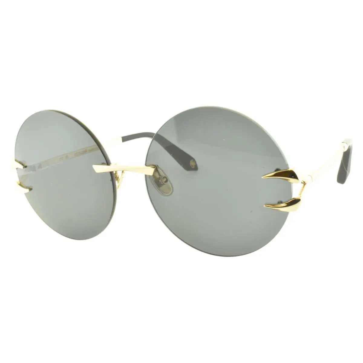 SRC006 0300 63-17-140 Gold Round Rimless Womens Sunglasses by Roberto Cavalli