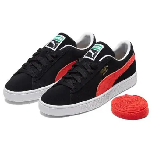 Puma Suede Classic Xxi Unisex Men Size 7.5 = Women Size 9 Shoes Black/red
