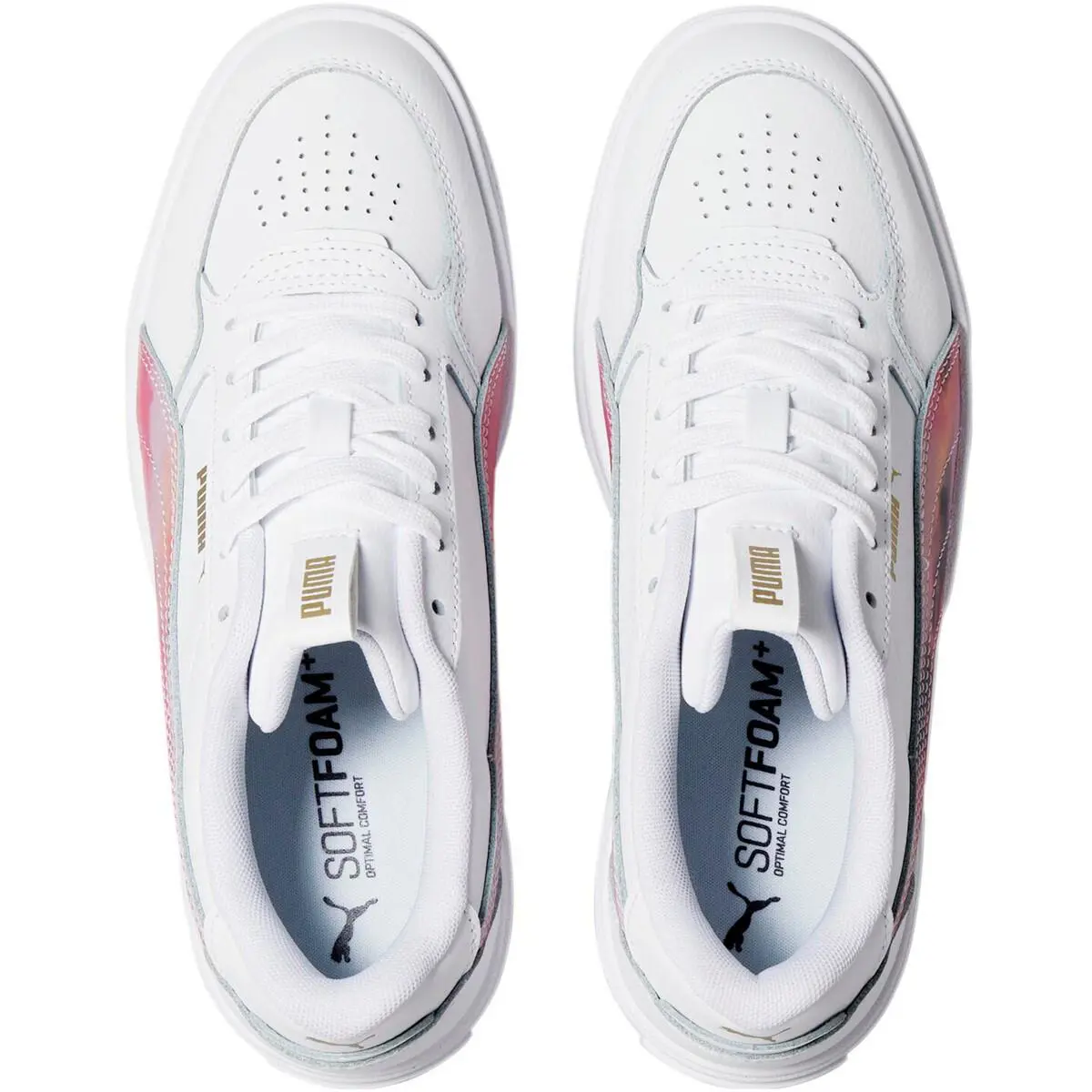 Puma shoes - White-Fuchsia Purple-Gold 2