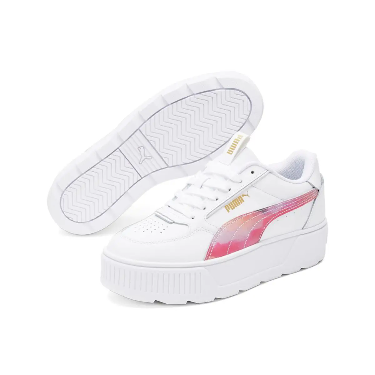 Puma shoes - White-Fuchsia Purple-Gold 4