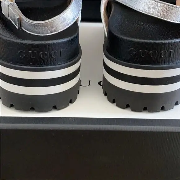 Gucci shoes - GUCCI 474534 - Silver 12