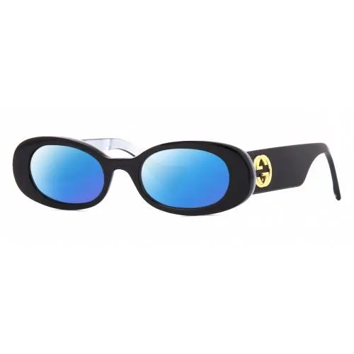 GG0517S Womens Polarized Sunglasses in Black Blue Opal Gold 52mm 4 Options by Gucci