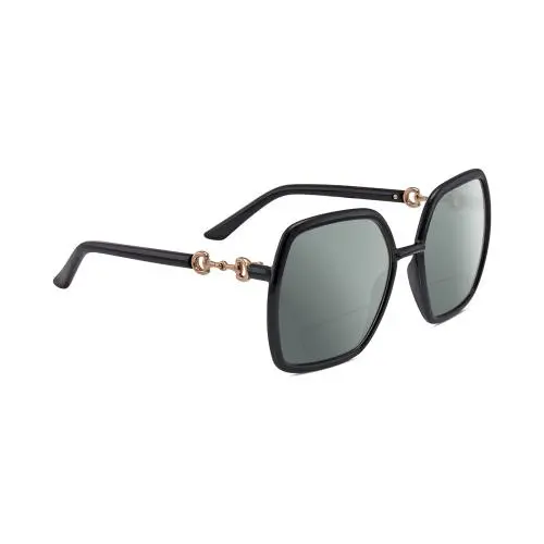 GG0890S Women`s Polarized Bifocal Sunglasses in Black Gold 55mm 41 Options Grey by Gucci
