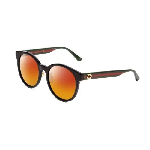 GG0416SK Ladies Round Polarized Sunglasses Black Red Green 55 mm 4 Options Red Mirror Polar by Gucci