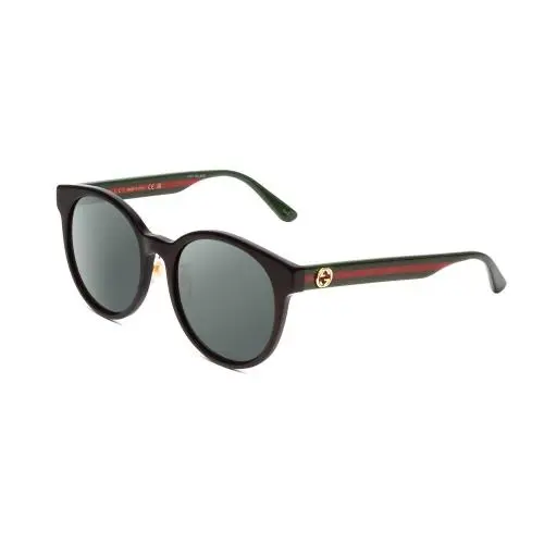 GG0416SK Ladies Round Polarized Sunglasses Black Red Green 55 mm 4 Options Smoke Grey Polar by Gucci