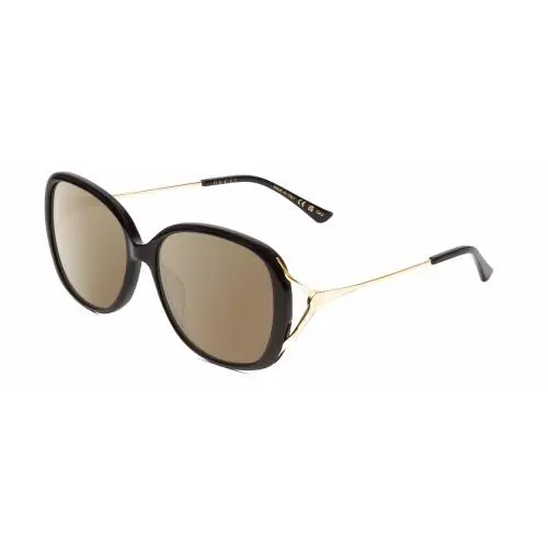 GG0649SK Women Oval Polarized Sunglasses Black/gold 58mm Choose Lens Color Amber Brown Polar by Gucci