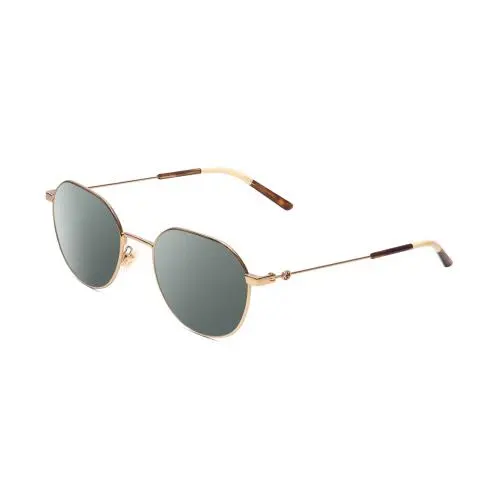 GG0684O Womens Round Polarized Sunglasses Gold Tortoise Havana Ivory 51 mm Smoke Grey Polar by Gucci