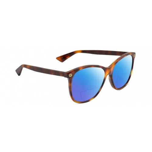 GG0024S Unisex Polarized Bifocal Sunglasses in Tortoise Havana 58mm 41 Opt by Gucci