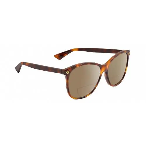 GG0024S Unisex Polarized Bifocal Sunglasses in Tortoise Havana 58mm 41 Opt Brown by Gucci