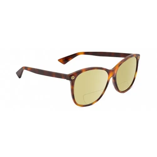 GG0024S Unisex Polarized Bifocal Sunglasses in Tortoise Havana 58mm 41 Opt Yellow by Gucci