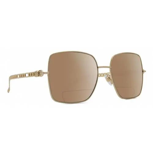 GG0724S Women Designer Polarized Bifocal Sunglasses Gold Black 61mm 41 Opt Brown by Gucci