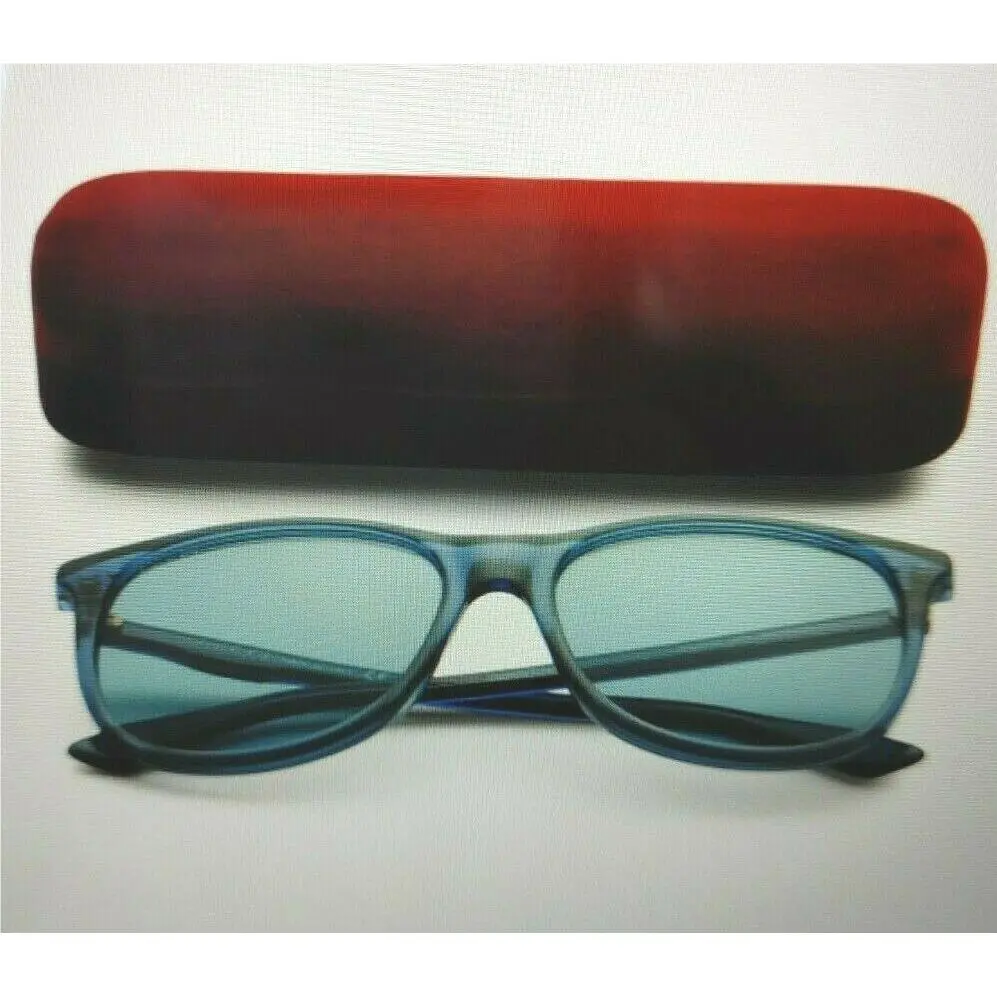 Sunglasses Free  Case Included Womens Black Brown Blue 57mm Blue/Blue Sunglasses  by Gucci