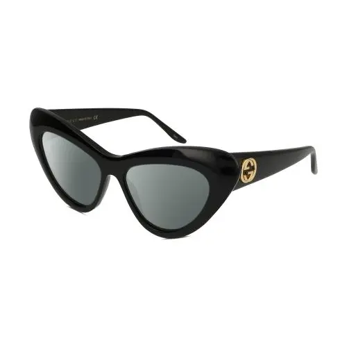 GG0895S Women`s Cat Eye Polarized Sunglasses in Black Gold 54 mm 4 Options Smoke Grey Polar by Gucci