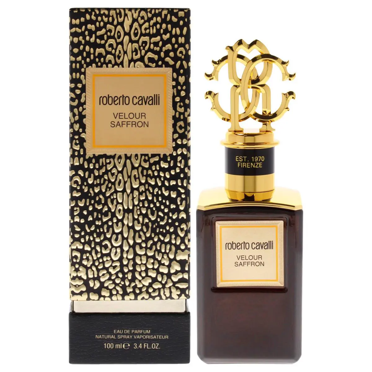2 Pack Gold Collection Velour Saffron by Roberto Cavalli For Men - 3.4 oz Edp S