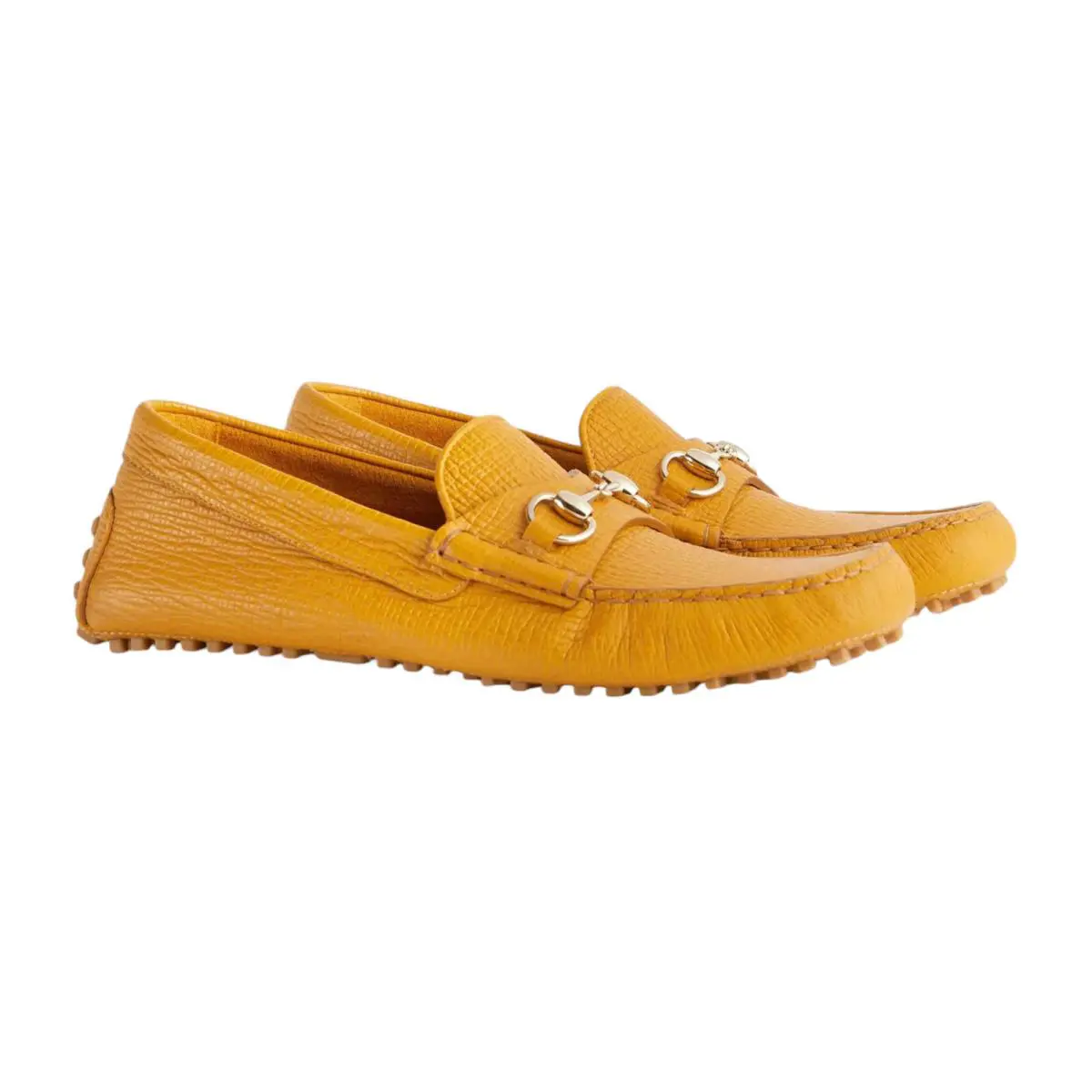 Men`s Gucci Sun Oil Acapulco Leather Driving Loafer Moccas - Orange