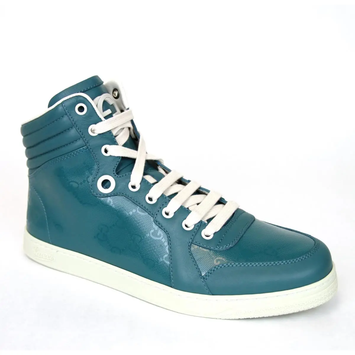 Mens GG Imprime High-top Sneakers Aqua 343135 4715 by Gucci