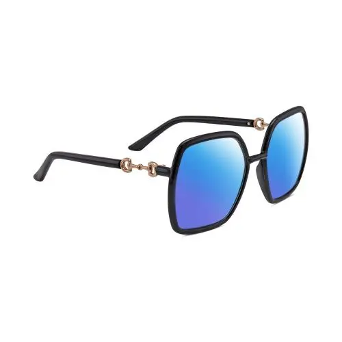 GG0890S Women`s Designer Polarized Sunglasses in Black Gold 55mm 4 Options Blue Mirror Polar by Gucci