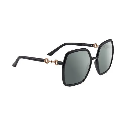 GG0890S Women`s Designer Polarized Sunglasses in Black Gold 55mm 4 Options Smoke Grey Polar by Gucci